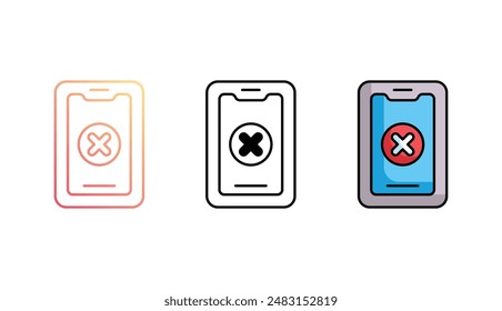 Smart Phone icon design with white background stock illustration