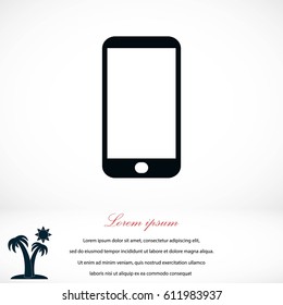 smart phone icon, flat design best vector icon