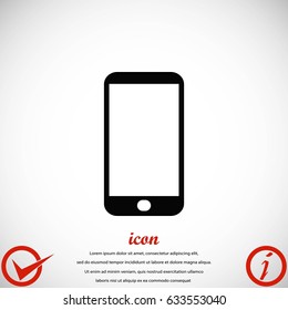smart phone icon, flat design best vector icon