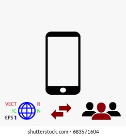 smart phone icon, flat design best vector icon