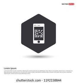 smart phone Icon Hexa White Background icon template - Free vector icon