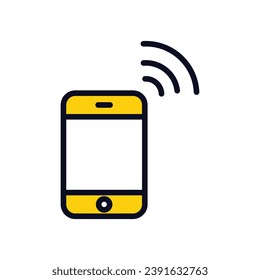 Icono de Smart Phone aísla la ilustración de material vectorial de fondo blanco.