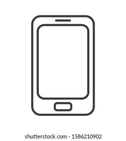 smart phone icon. line vector editable stroke.