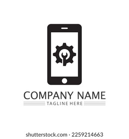 smart phone icon logo design and vector illustration