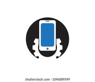 Smart phone icon logo template
