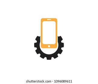 Smart phone icon logo template