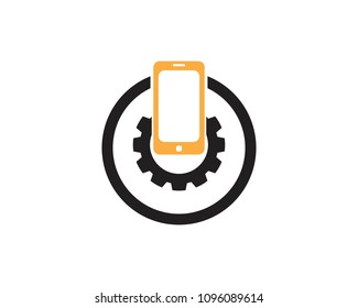 Smart phone icon logo template