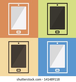 Smart phone icon set