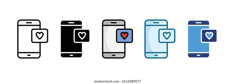 Smart Phone Icon Set Multiple Style Collection