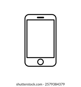 smart phone icon, simple flat style, pictogram logo symbol vector illustration, isolated on white for mobile app