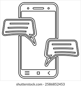 Smart Phone Icon, Smartphone Vector Art Illustration