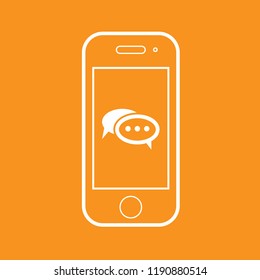 Smart phone icon, stock vector illustration, EPS10.
