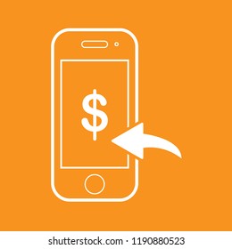 Smart phone icon, stock vector illustration, EPS10.