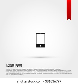 Smart phone icon. Smart phone symbol. Flat design style. Template for design.