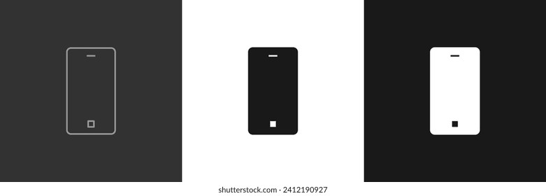 Smart phone icon in trendy flat style isolated on idea background. Linear and filled Sign Symbol for your web site design, logo, app, UI. Vector illustration.