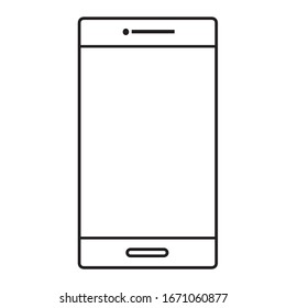 Smartphone-Icon-Vektorillustration schwarz