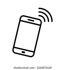 plantilla de diseño de vector de icono de teléfono inteligente en fondo blanco