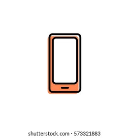 Smart phone icon. Vector illustration. Simple sign for mobile app or website.