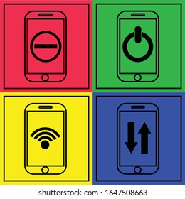 Smart phone icon vector for industry related communication ant technology
