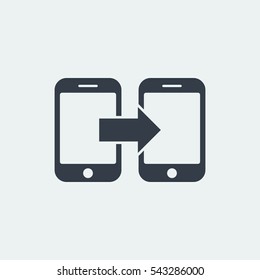 smart phone icon website flat design