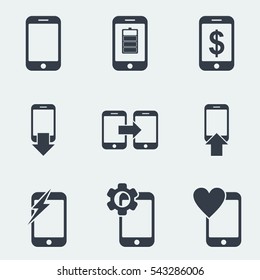 smart phone icon website flat design