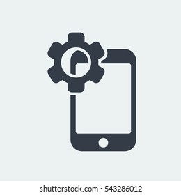 smart phone icon website flat design