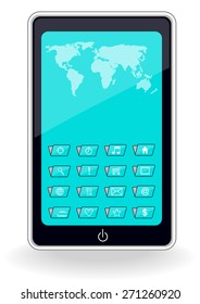 smart phone with icons
