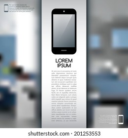 Smart phone infographic template - vector illustration