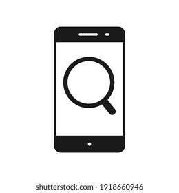 Smart Phone Internet Web Search. Flat design icon for web
