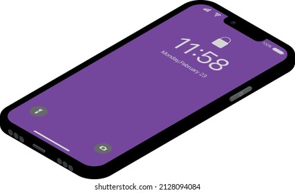 Teléfono inteligente con fondo aislado