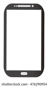 Smart phone isolated in color black with white background
