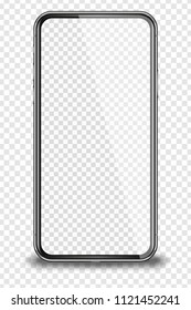 Smart phone isolated on transparent background. Vector illustration.