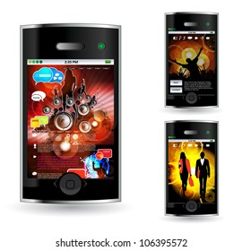 Smart phone isolated on white background