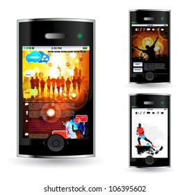 Smart phone isolated on white background