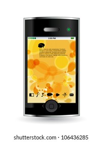 Smart phone isolated on white background