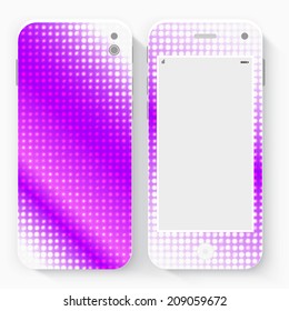 Smart Phone with Isolated. Realistic white vector. Flat design vector illustration concept for mobile apps. Design kit UI Elements