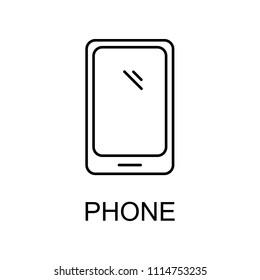 smart phone line icon. Element of human resources signs with name for mobile concept and web apps. Thin line smart phone line icon can be used for web and mobile on white background