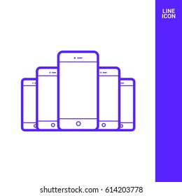 smart phone line vector icon