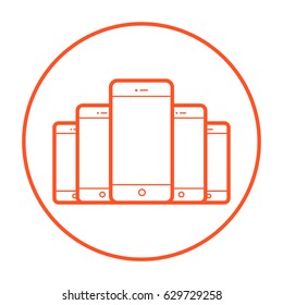 smart phone line vector icon