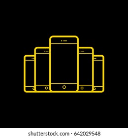 smart phone line vector icon