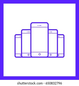 smart phone line vector icon
