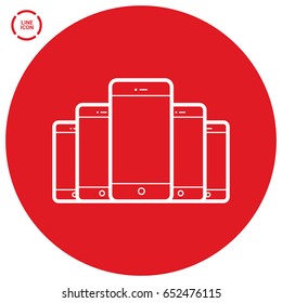 smart phone line vector icon