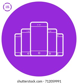 smart phone line vector icon