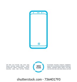 smart phone line vector icon