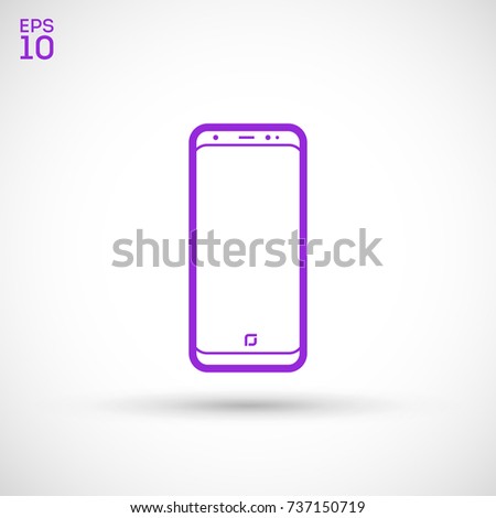 smart phone line vector icon