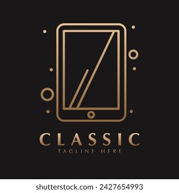 Lineares Logo-Symbol-Design-Zeichen für Smartphones