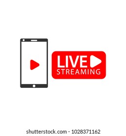 Smart Phone Live Streaming Vector Template Design
