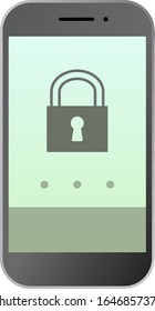 A smart phone lock screen