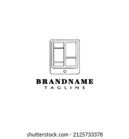 smart phone logo cartoon icon design template black modern isolated vector