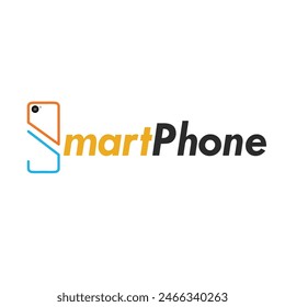 Smart phone logo icon text template simple